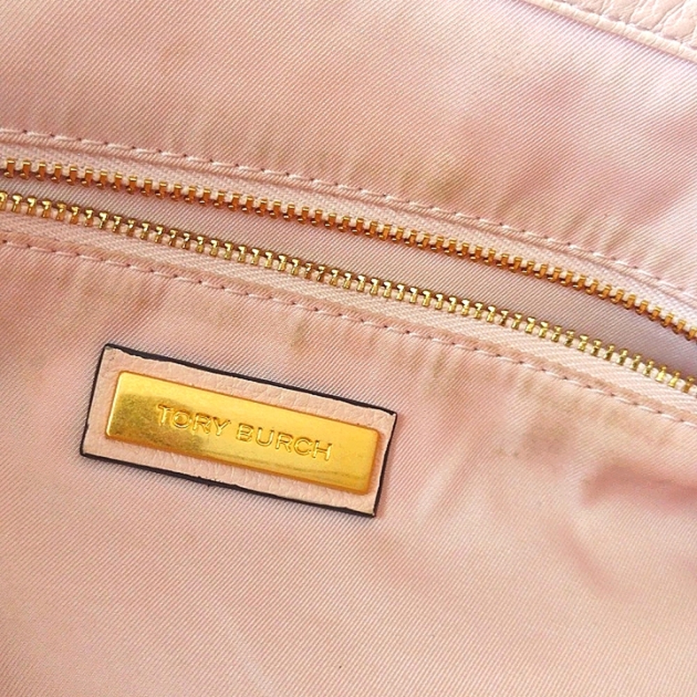 Tory Burch Vintage Salmon 🛍️ Gold 🪙 HW Braids Pebbled Leather Tote - Picture 7 of 16